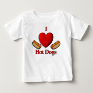 I Heart Hot Dogs Baby T-Shirt