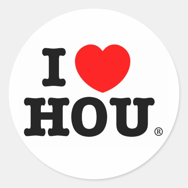 I Heart HOU Sticker (Front)