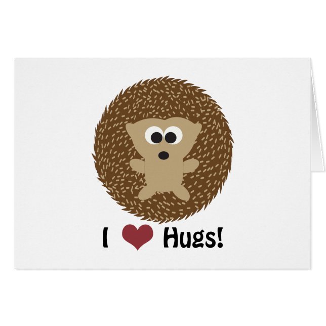 I Heart Hugs hedgehog (Front Horizontal)
