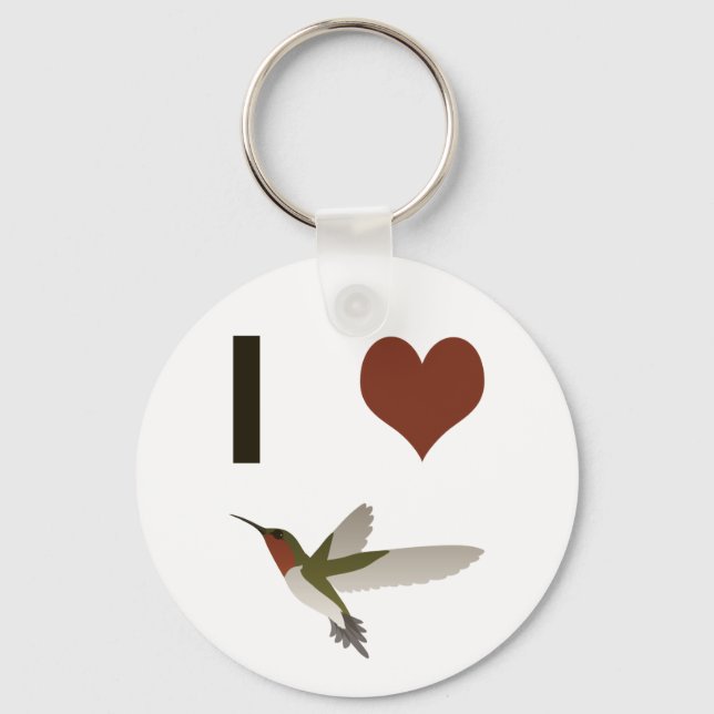 I heart Hummingbirds Key Ring (Front)