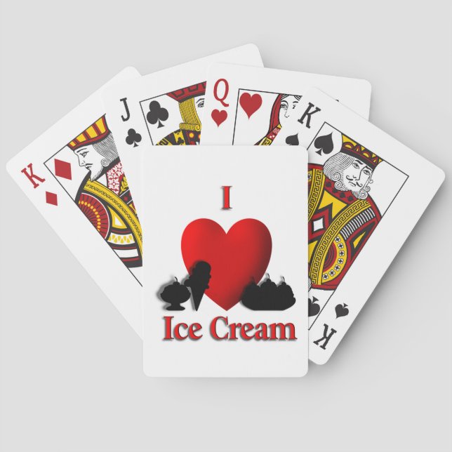 I Heart Ice Cream Playing Cards (Back)