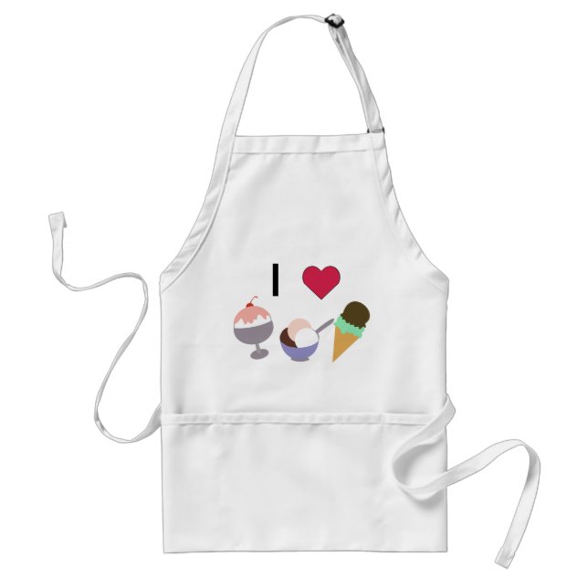 I Heart Ice Cream Standard Apron (Front)