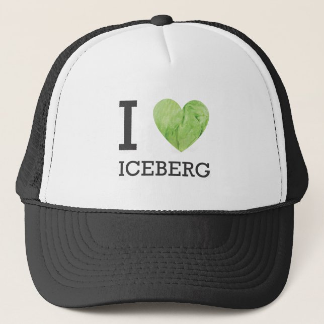I Heart Iceberg Trucker Hat (Front)