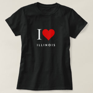 I Heart Illinois blk Womens T-Shirt
