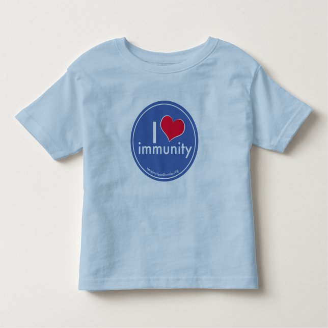 I Heart Immunity Kids Shirt, Blue Toddler T-Shirt (Front)