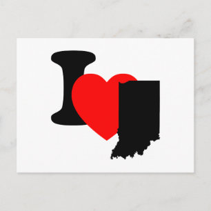 I Heart Indiana Postcard