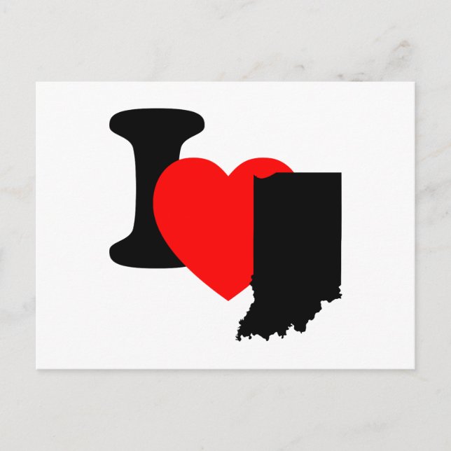 I Heart Indiana Postcard (Front)