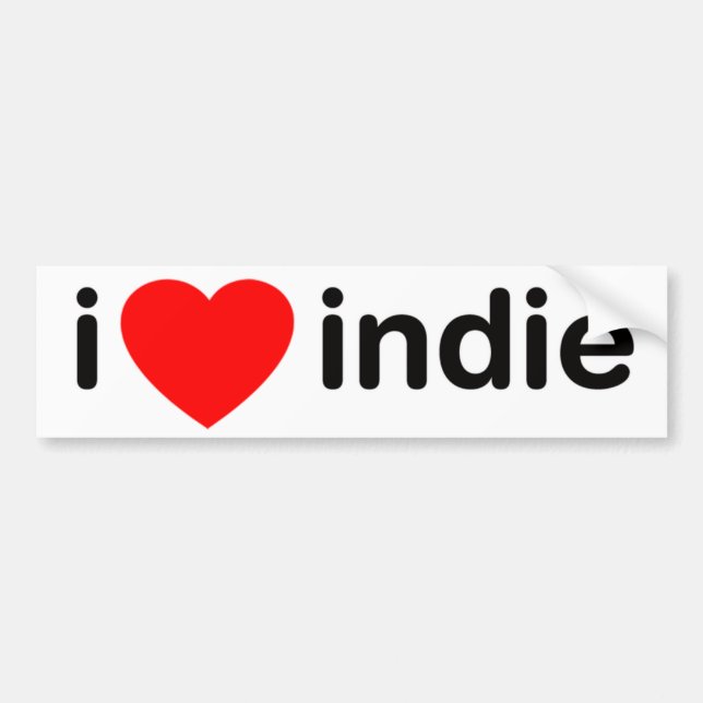 I Heart Indie Bumper Sticker (Front)