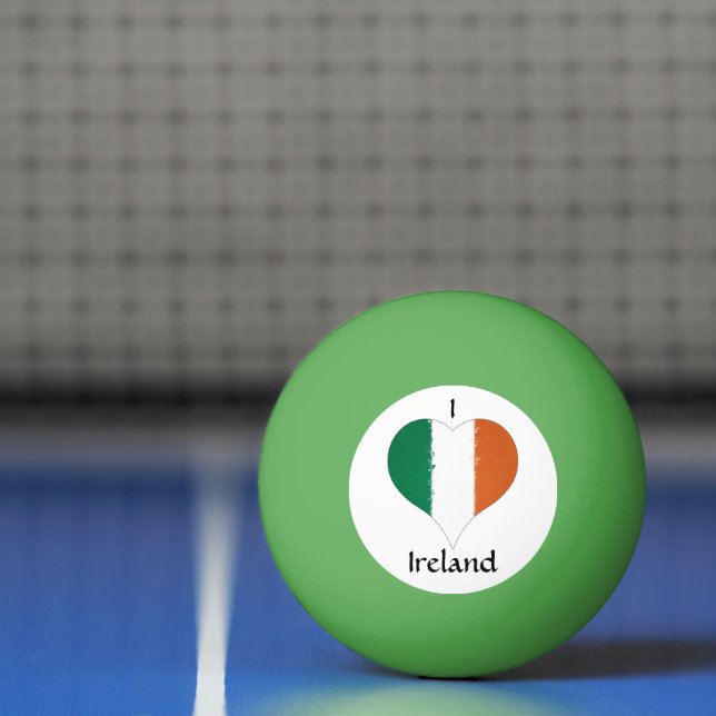 I Heart Ireland Irish Tricolor Flag Ping Pong Ball (Net)