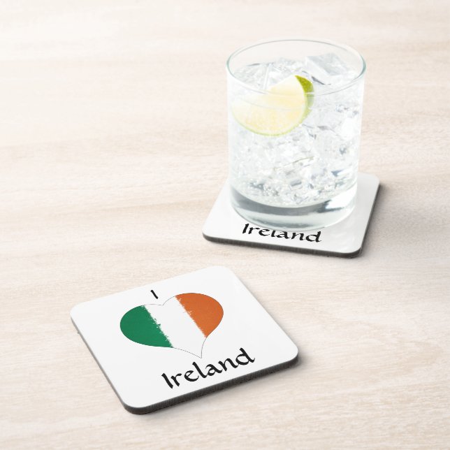 I Heart Ireland Irish Tricolour Flag Coaster (Right Side)