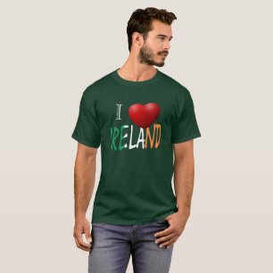 I Heart Ireland overlay Mens cn T-Shirt