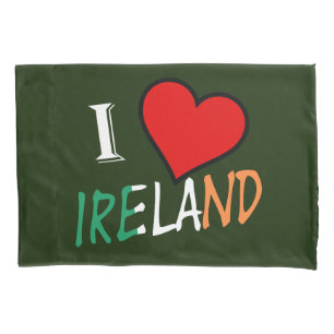 I Heart Ireland overlay pccnt Pillowcase