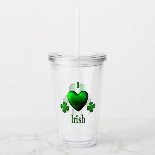 I Heart Irish Acrylic Tumbler