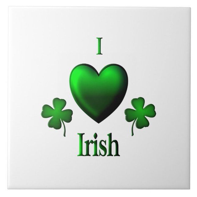 I Heart Irish Ceramic Tile (Front)