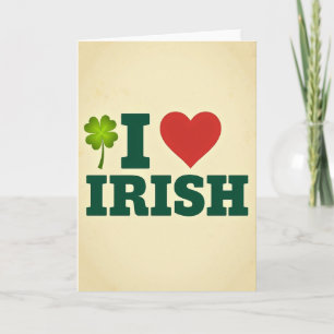 I Heart Irish Clover Card