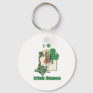 I heart Irish Dance Clover Key Ring