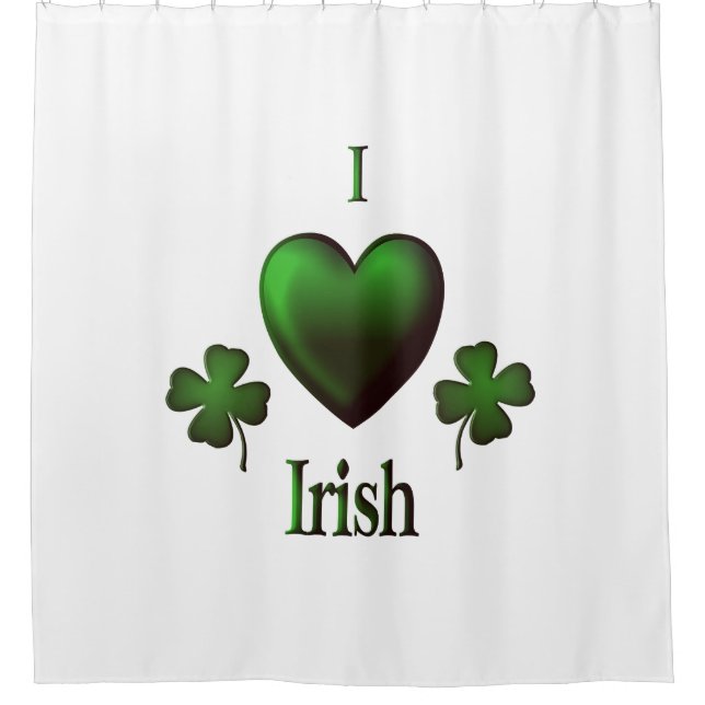 I Heart Irish Shower Curtain (Front)