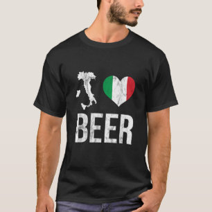 I Heart Italian Beer Pride Love Italy Flag Italia  T-Shirt