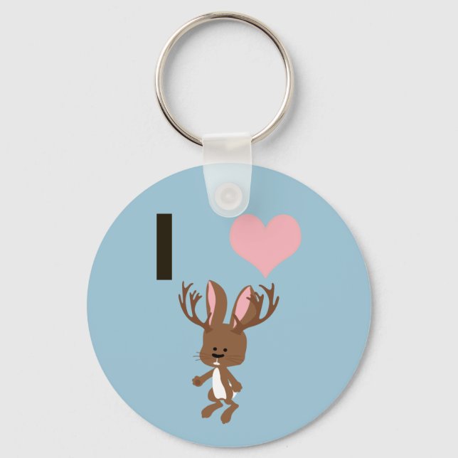 I heart Jackalope Key Ring (Front)
