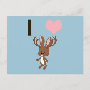 I heart Jackalope Postcard