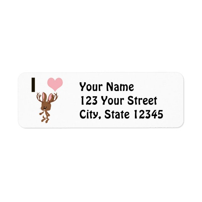 I heart Jackalope Return Address Label (Front)