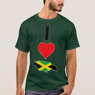 I Heart Jamaica Vertical I Love Jamaican National T-Shirt