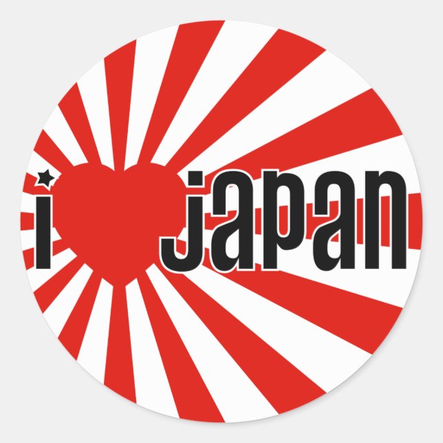 I Heart Japan! Classic Round Sticker (Front)