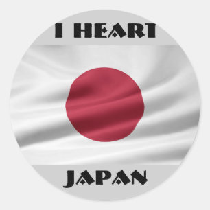 I Heart Japan/Flag of Japan Classic Round Sticker