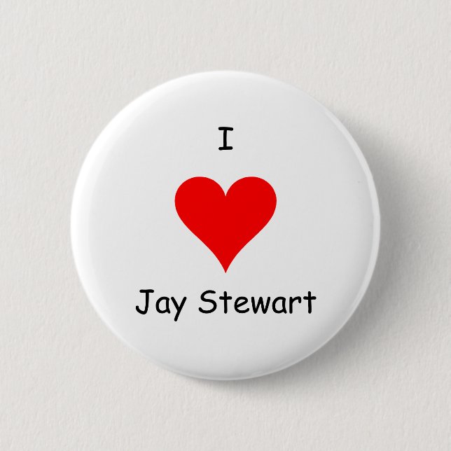 I heart Jay Stewart Button (Front)