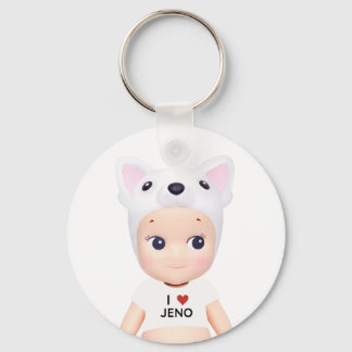i heart jeno sonny angel key ring