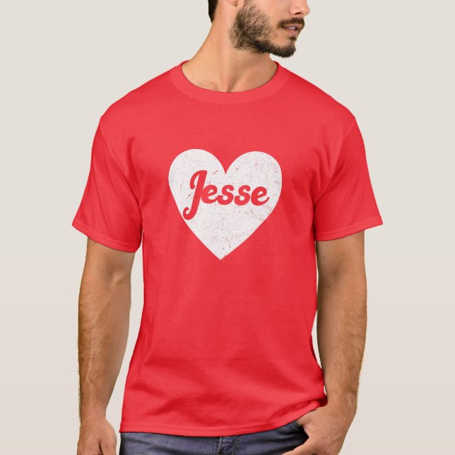 I Heart Jesse - First Names And Hearts, I Love Jes T-Shirt (Front)