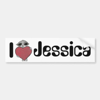 I Heart Jessica Alien Bumper Sticker