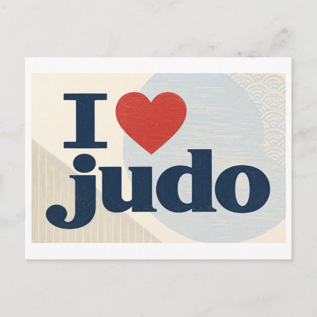 "I [Heart] Judo" Postcard (Front)
