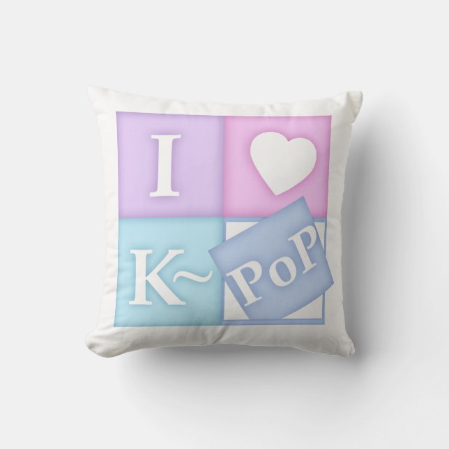 I Heart K~Pop Cushion (Front)