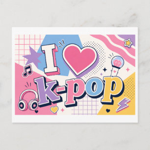 "I [Heart] K-Pop" Postcard