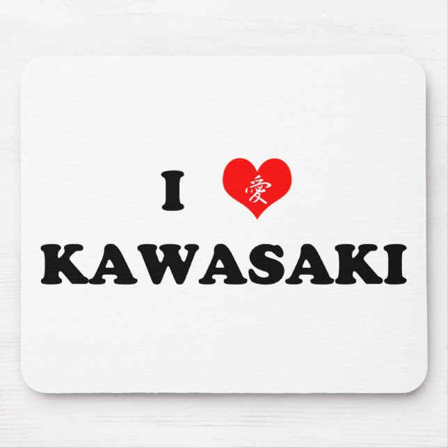 I Heart Kawasaki Mousepad (Front)