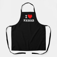 I heart kebab apron for Turkish food lover