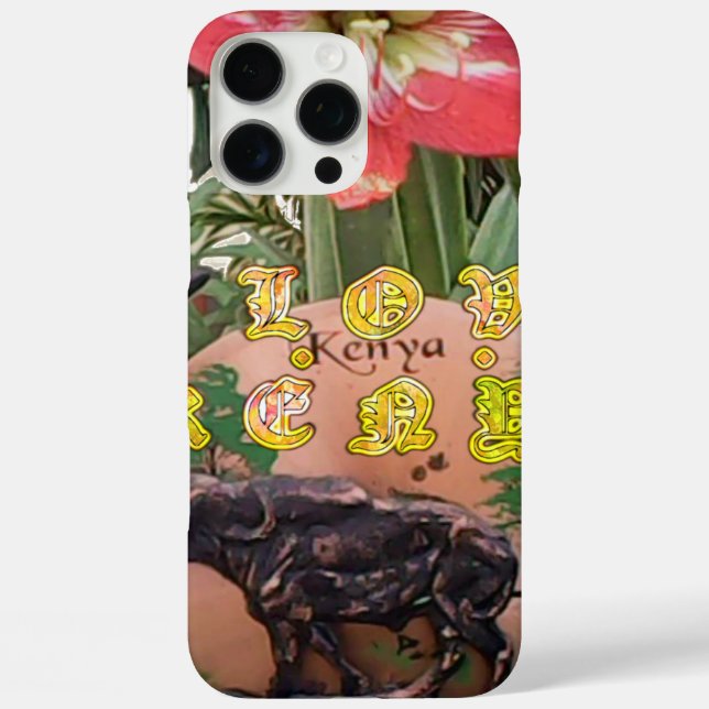 I (Heart) Kenya Buffalo Patch/Print Case-Mate iPhone Case (Back)