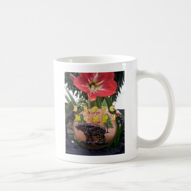 I (Heart) Kenya Buffalo Patch/Print Coffee Mug (Right)