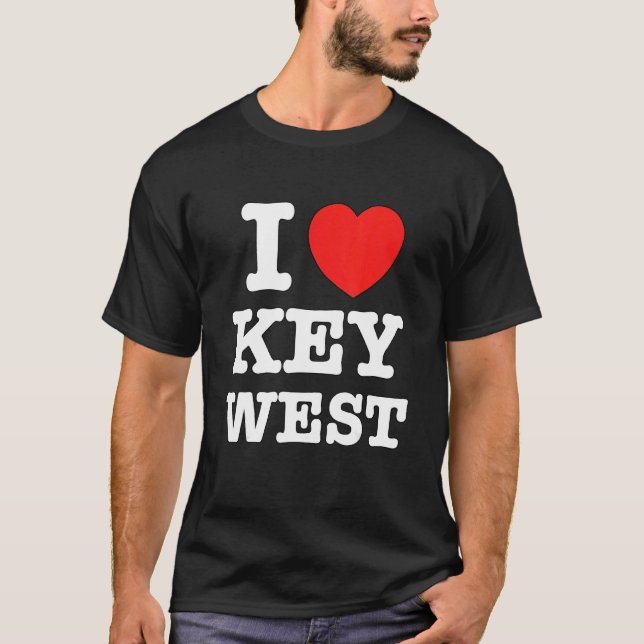 I Heart Key West Fl Love T-Shirt (Front)