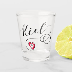 I Heart Kiel, Germany Shot Glass