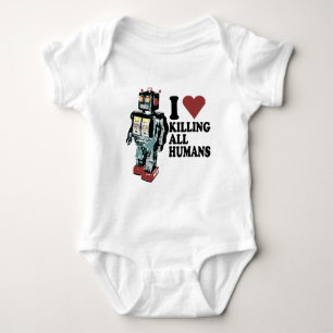 I Heart Killing All Humans Baby Bodysuit