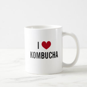 I heart kombucha (fermented tea) custom mug gift