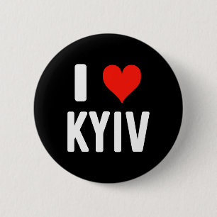 I Heart Kyiv Ukraine - Love - Travel Vacation 6 Cm Round Badge
