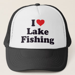 I Heart Lake Fishing Trucker Hat
