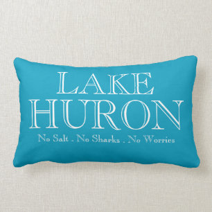 I heart LAKE HURON Lumbar Cushion