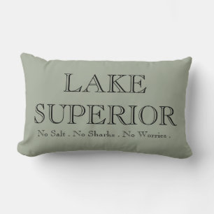I heart LAKE SUPERIOR Lumbar Cushion
