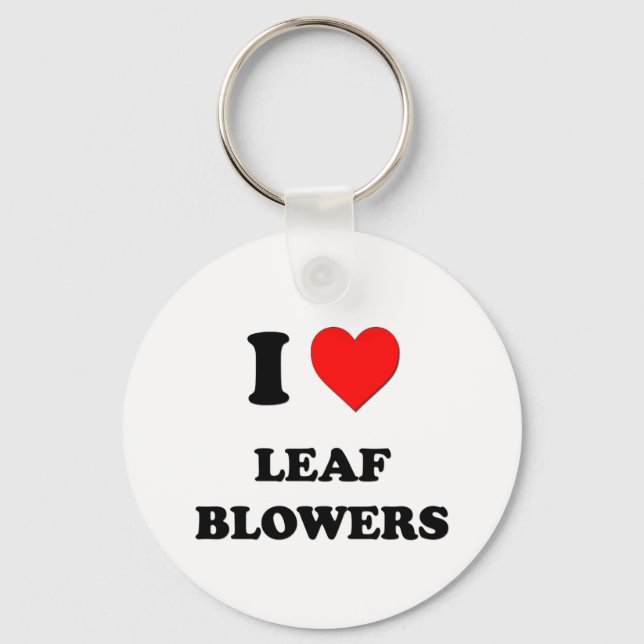 I Heart Leaf Blowers Key Ring (Front)