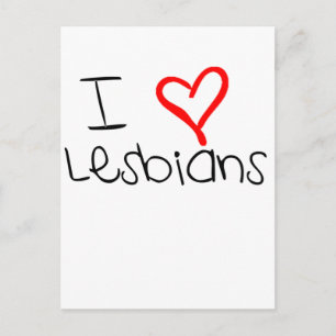 I Heart lesbians Postcard
