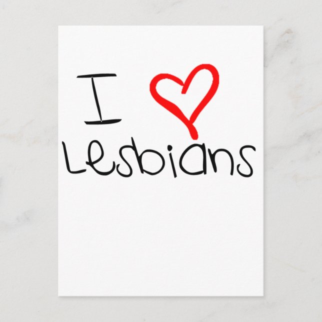 I Heart lesbians Postcard (Front)